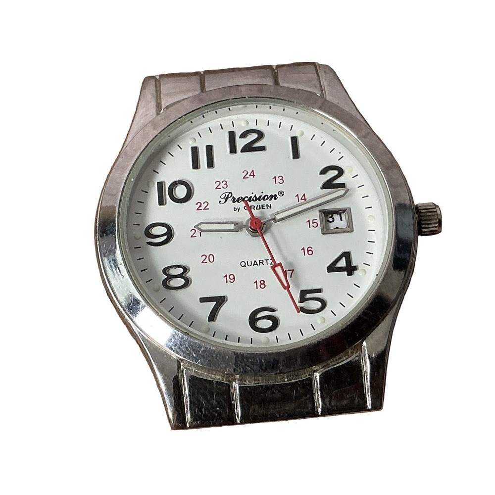 Gruen Precision GP413MN Wristwatch 38mm Stainless Steel Quartz Date Silver